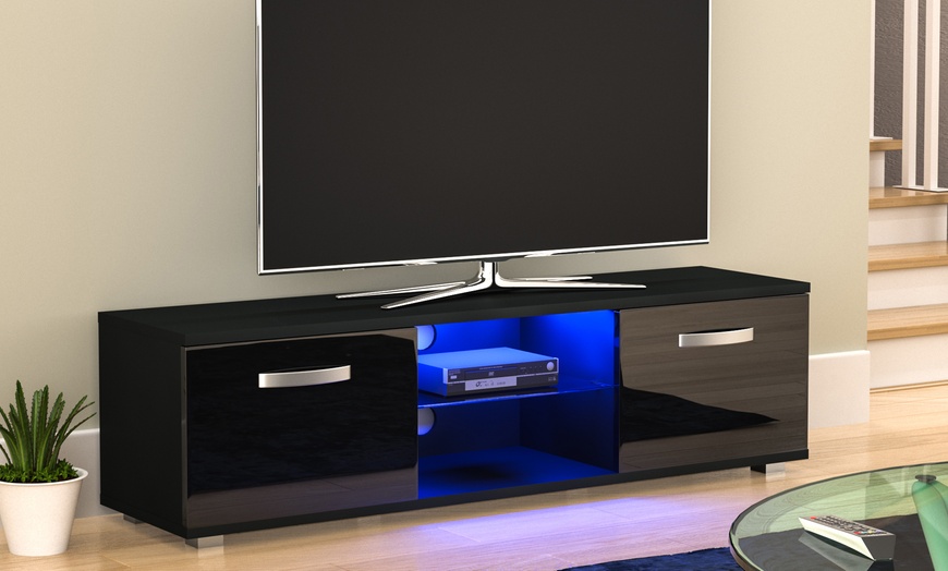 Image 61: Vida Designs Cosmo Two-Door TV Unit with Optional LED