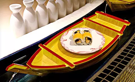 Kaiten-Style Sushi and Drinks for Two, Four, or Six at Ozzi Sushi Bar (Half Off) - Primary Image
