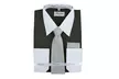 Berlioni Men's Dress-Shirt Set with Tie and Pocket Square - Second Medium