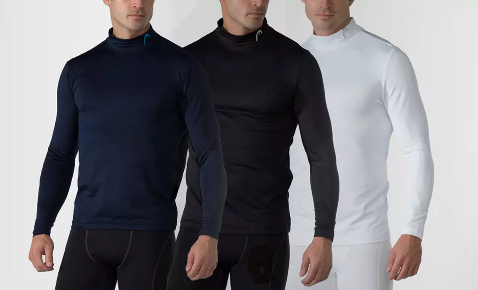 Head Men's Mock Neck Dri-Fit Shirt. Multiple Colors Available. Free Shipping. - Primary Image