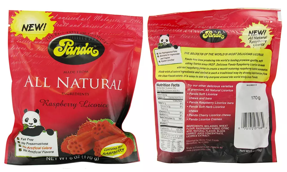 Panda All-Natural Raspberry Licorice (4-Pack) - Second Medium