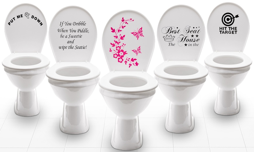 Image 1: Toilet Seat Sticker