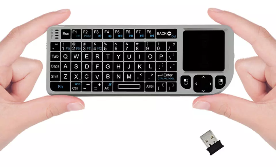Favi Mini Handheld Wireless Multimedia Keyboard with Mouse Touchpad - Primary Image