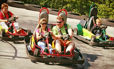 Fall-Fun Pack with Go-Karting, Mini Golf, Cider, and Tokens for Two or Four at Clubhouse Fun Center (Up to 57% Off) - Primary Image