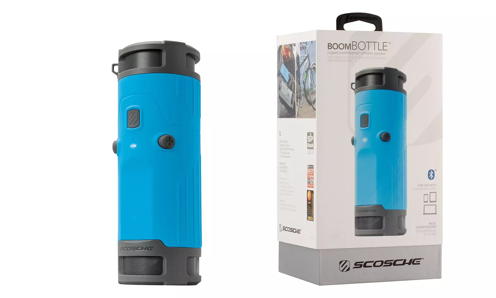 Scosche boomBOTTLE Rugged Weatherproof Wireless Bluetooth Speaker with Microphone - Second Medium