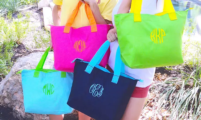 One or Two Monogrammed Totes from Embellish Accessories and Gifts (Up to 58% Off) - Primary Image