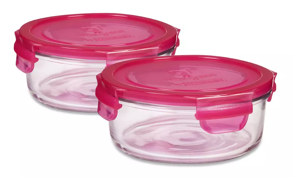 2-Pack of Wean Green Glass Lunch Cubes or Bowls. Multiple Sizes and Colors Available. Free Returns.  - Second Medium
