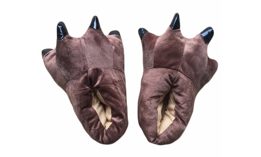 Image 4: Animal Paw Slippers