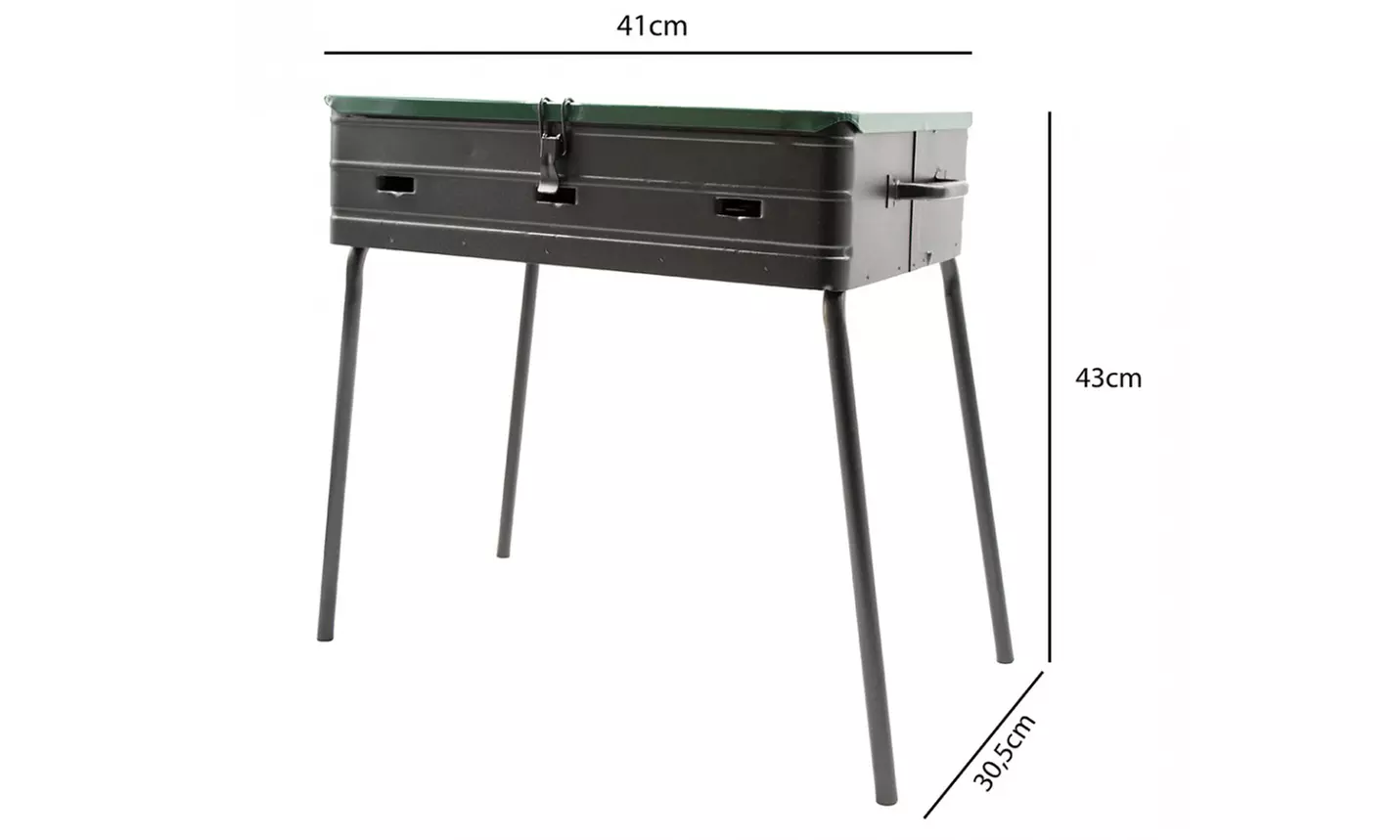 Barbecue au charbon de bois transportable, avec grille ajustable - Image 6