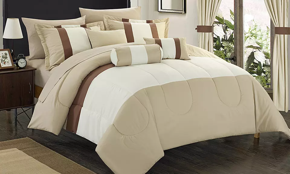 Chic Home Knightsbridge Comforter Set with Sheets and Window Decor included (20-Piece) - Primary Image