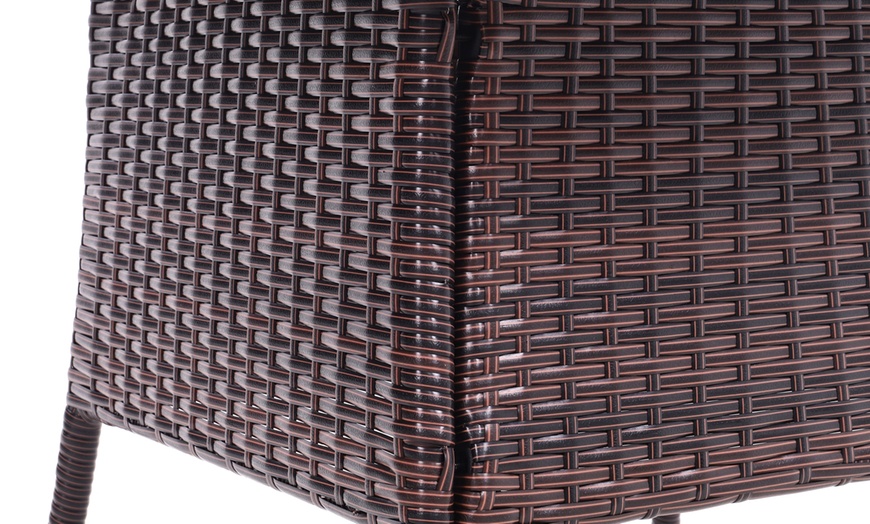 Image 7: Outdoor Garden Rattan Effect Tempered Glass Coffee Table with 6 Styles