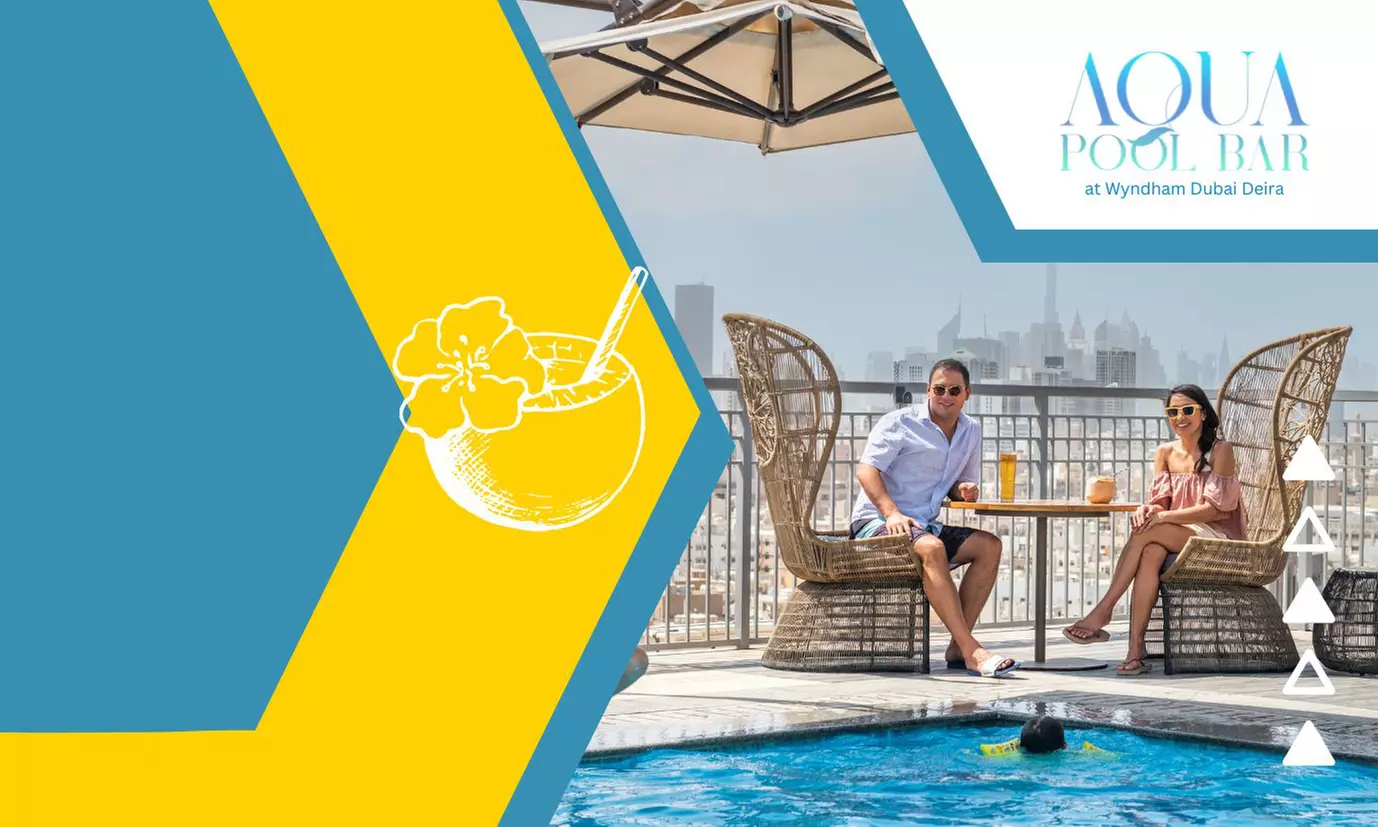 4* Pool access with set menu at Aqua Pool @ 4* Novotel Gold District