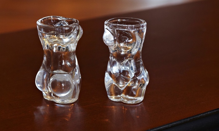 Four Bottoms Up Male Or Female Shot Glasses Groupon 4533