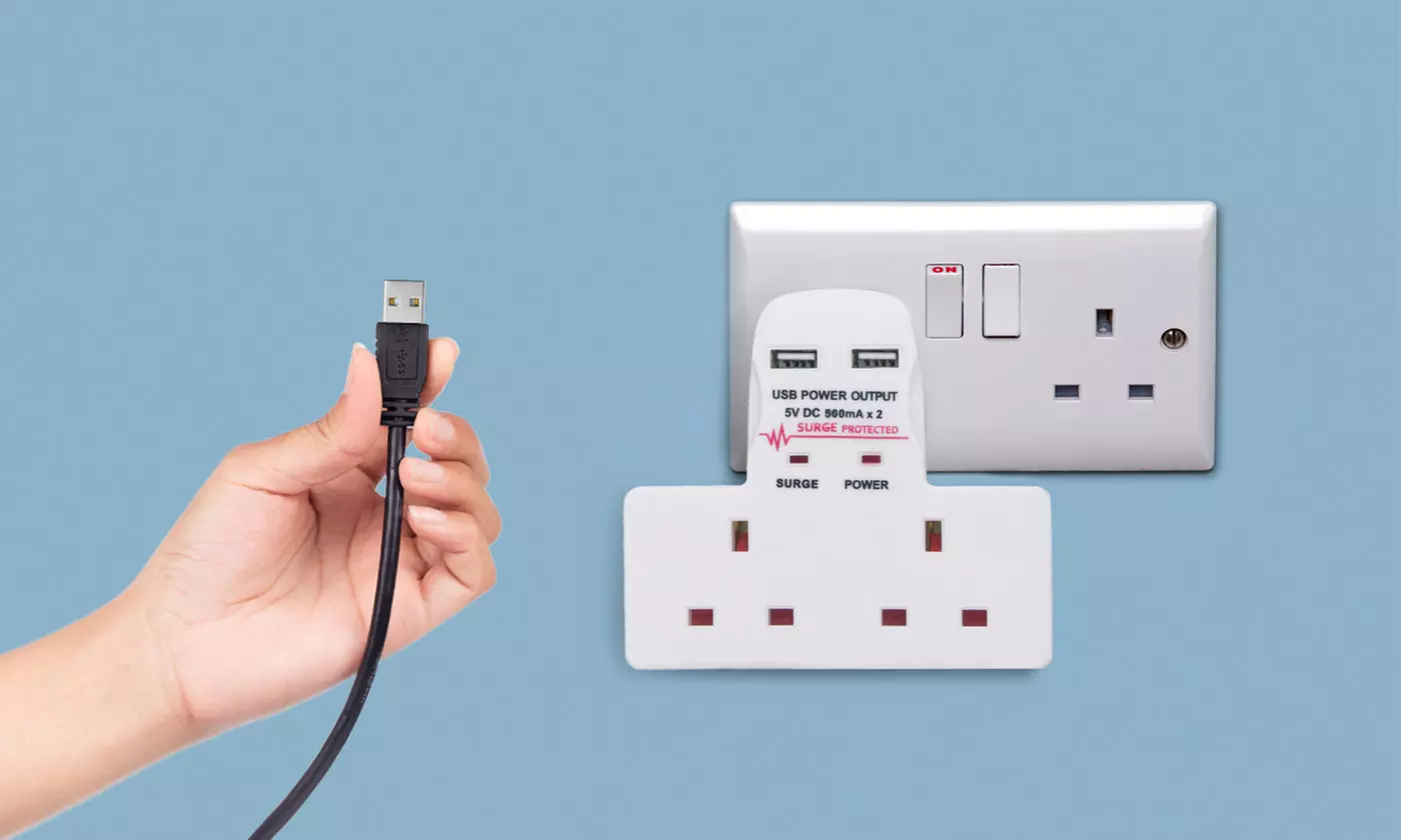 Wall Adaptor with Two USB Ports - Primary Image