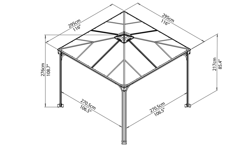 Image 4: Palram Pavillon Palermo 3000