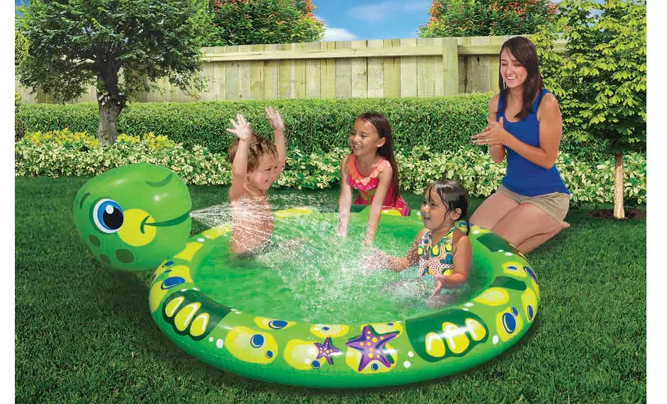 Banzai Kickin' Back Inflatable Kiddie Pools with Sprinklers - Second Medium