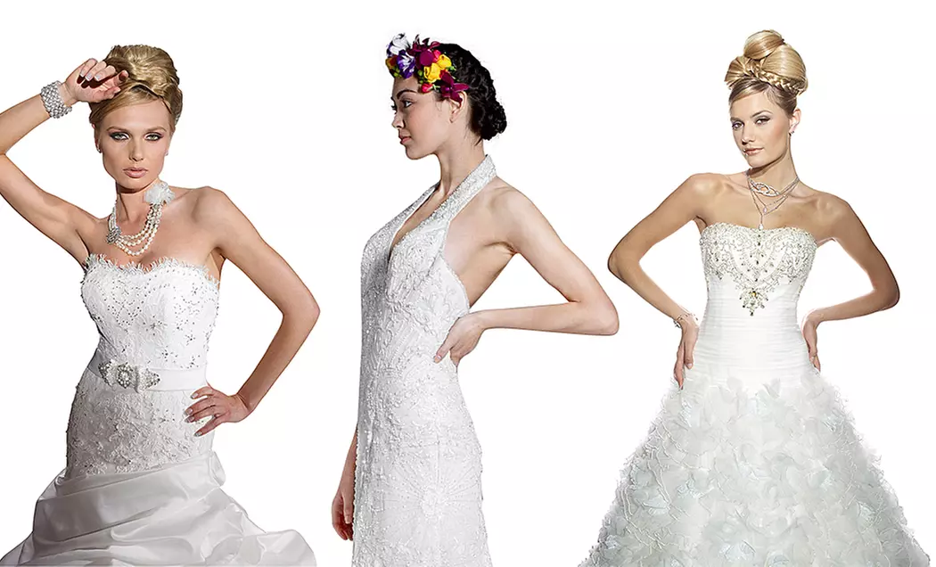 Beaded A-Line and Sheath Wedding Gowns. Multiple Styles Available. Free Returns. - Primary Image