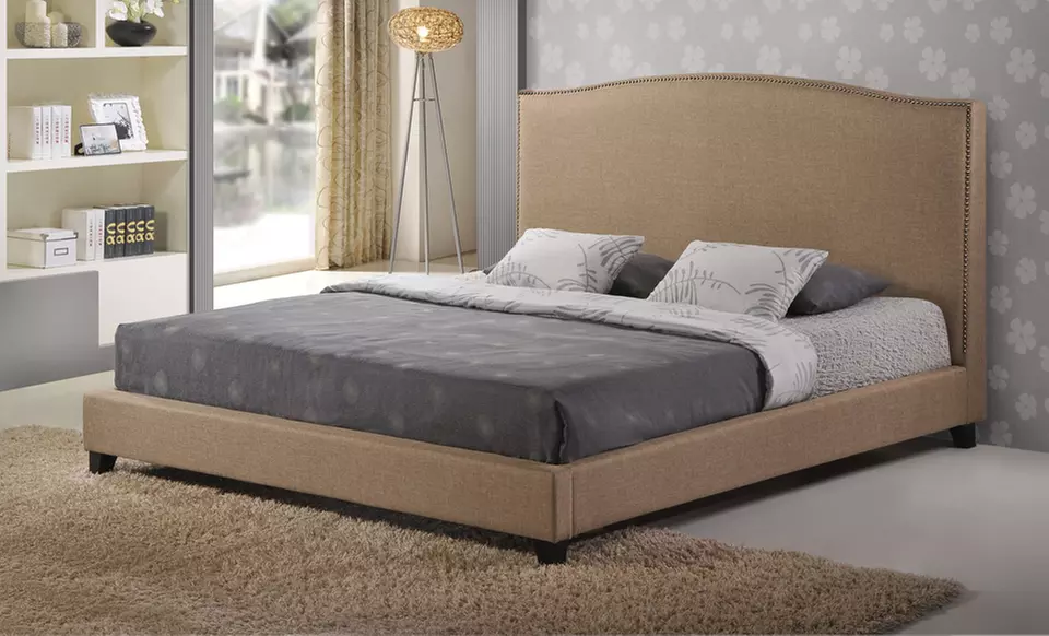 Up to 46% Off a Modern Linen or Fabric Platform Bed - Primary Image