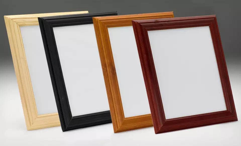 Four-Pack of Home Basics Wooden Picture Frames (Up to 90% Off). Three Sizes Available. Free Returns. - Second Medium