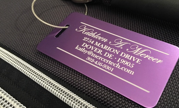 personalized aluminum luggage tags