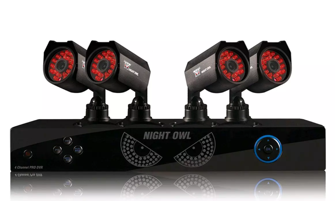 Night Owl 4-Channel 500GB DVR Surveillance System with Cameras (Refurbished) - Primary Image