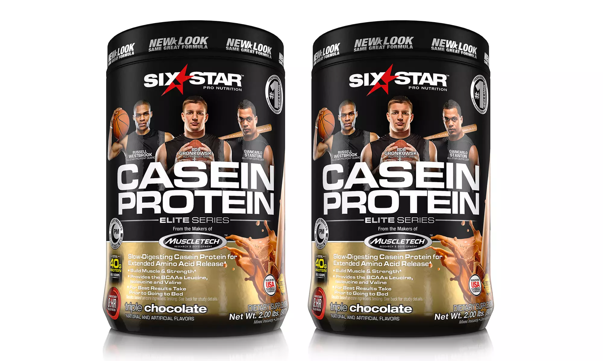 Six Star Casein Protein Workout Supplement in Triple Chocolate (2lb.) - Second Medium