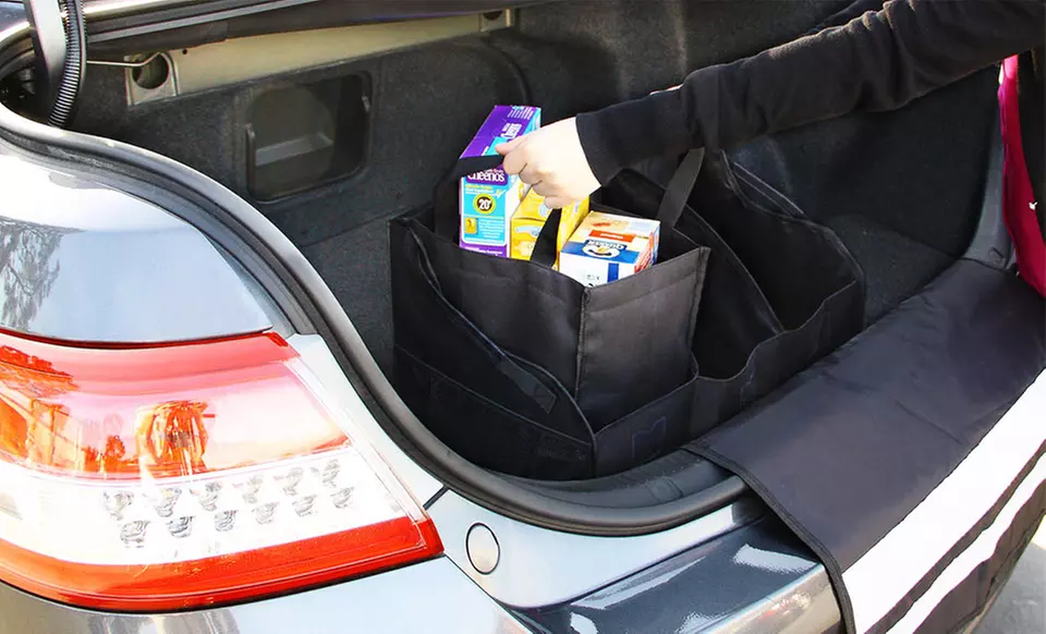Car Trunk Organizer with Three Removable Totes - Second Medium