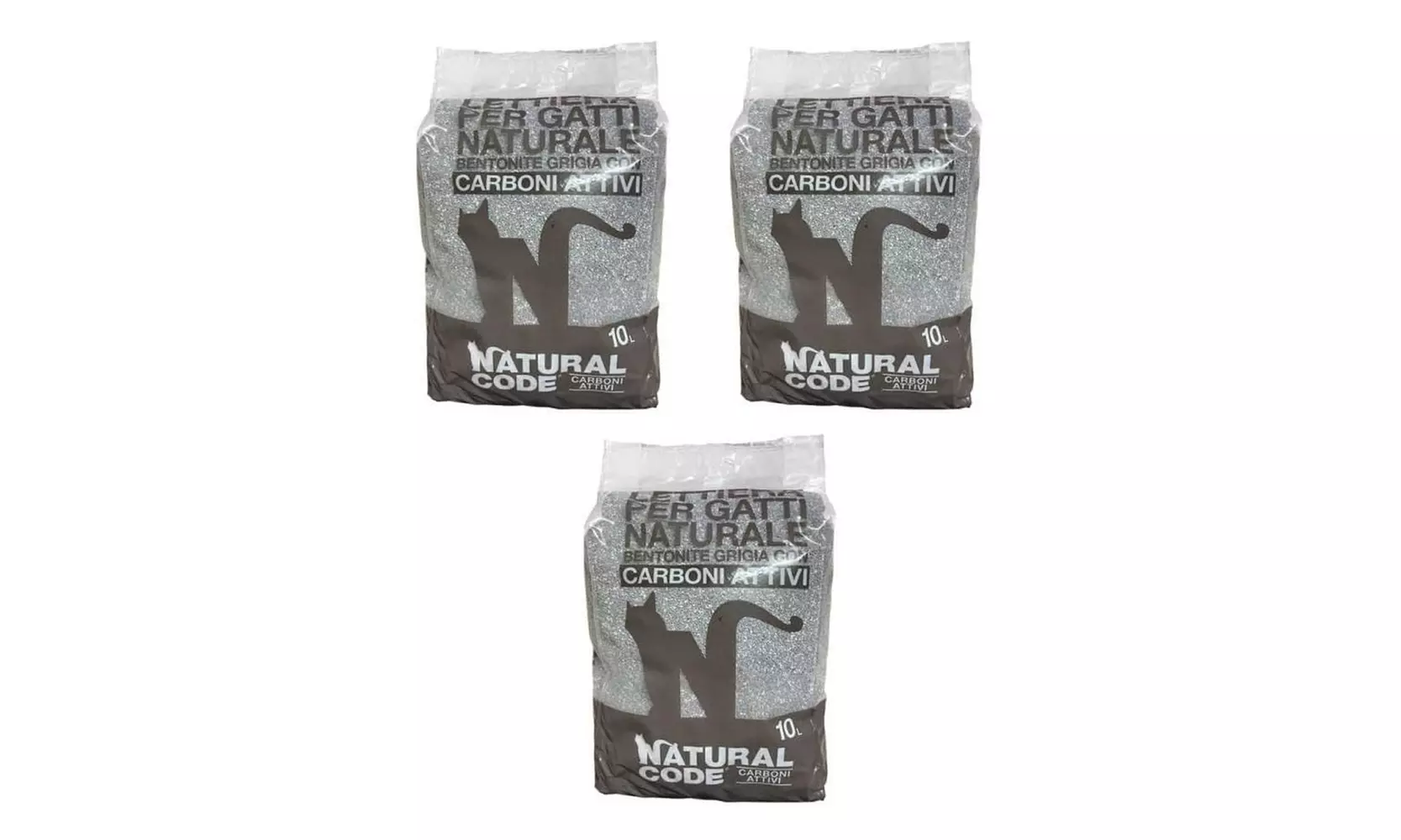 Lettiera per gatti in sacchetto bentonite o vegetale Natural Code