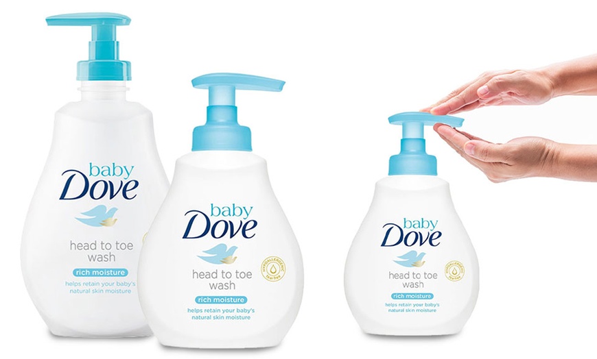 Image 1: Two Baby Dove Rich Moisture Body Washes