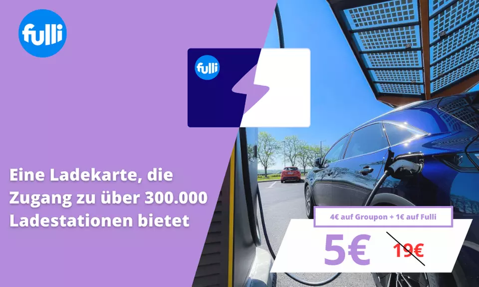 Fulli-Ladekarte für E-Autos, nutzbar an über 300.000 Stationen