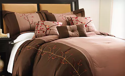 $64 for Seven-Piece, Embellished Oversize-Comforter Set (Up to $199.99 List Price). Multiple Sizes and Styles Available. - Second Medium