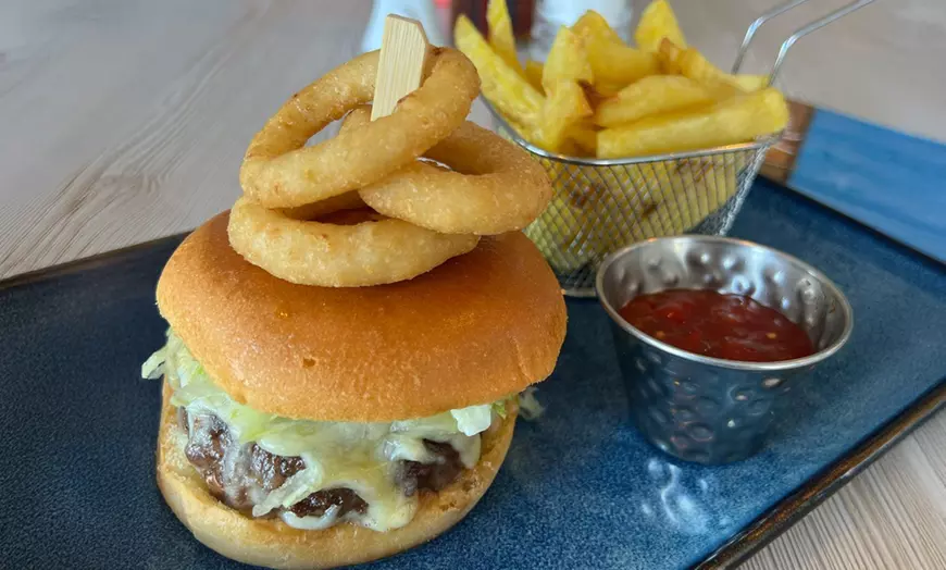 Image 3: Satisfy Your Cravings: Choice of Burger with Chips, Salad and Beer