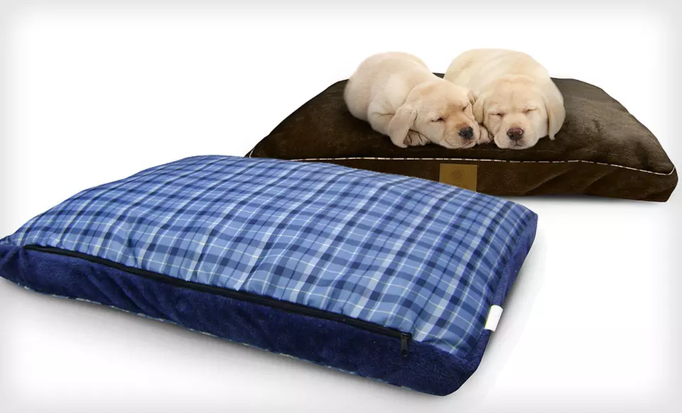 $24.99 for an AKC Reversible Gusset Pet Bed in Blue, Brown, or Red ($62.95 List Price). Free Shipping and Free Returns. - Second Medium