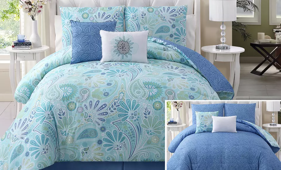 5-Piece Reversible Comforter Sets - Second Medium