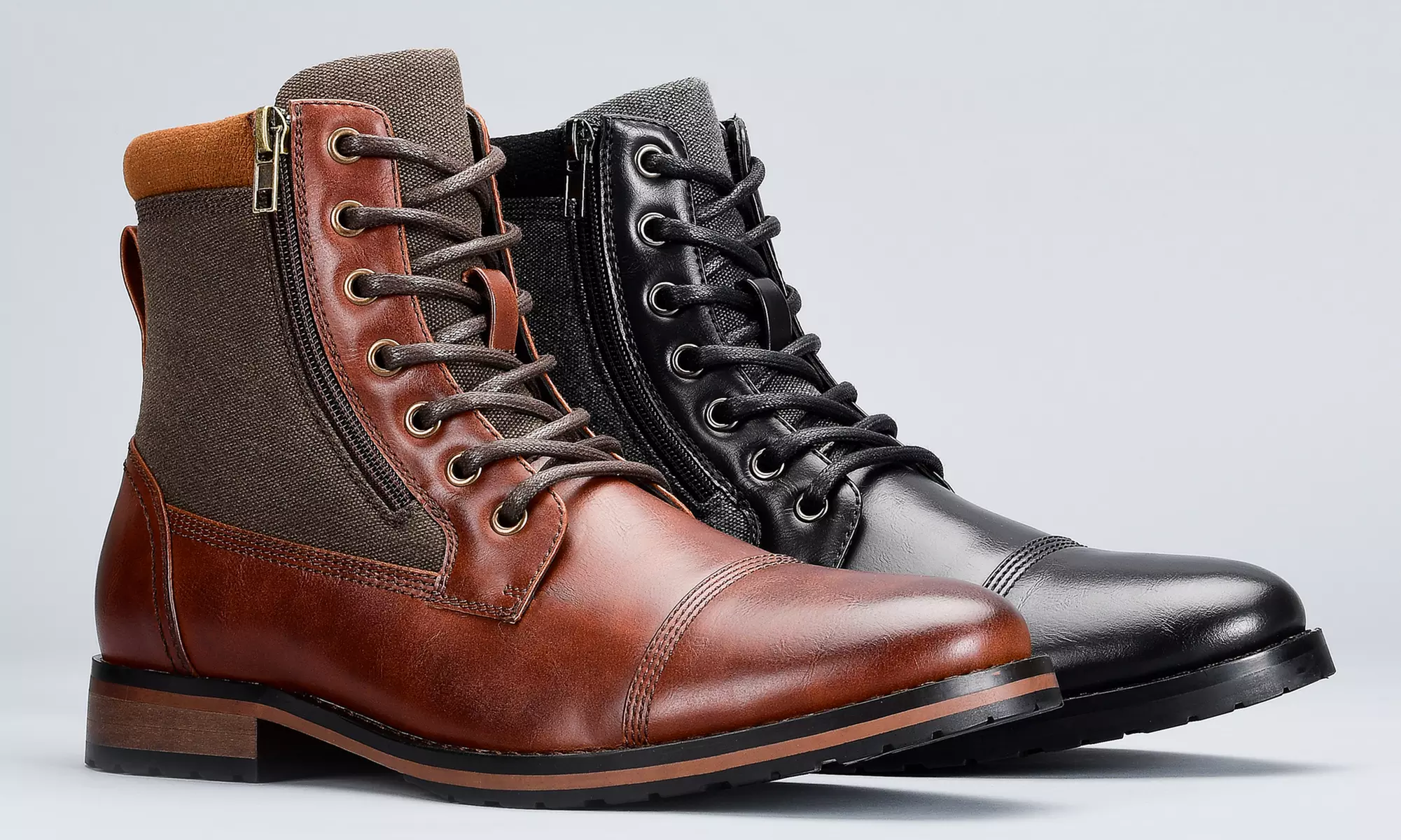 Harrison Men's Zipper Combat Boots - Primary Image