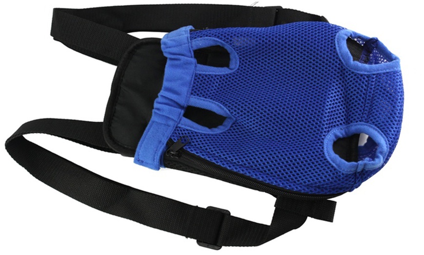 Image 5: Adjustable Front Pet Carrier Travel Backpack
