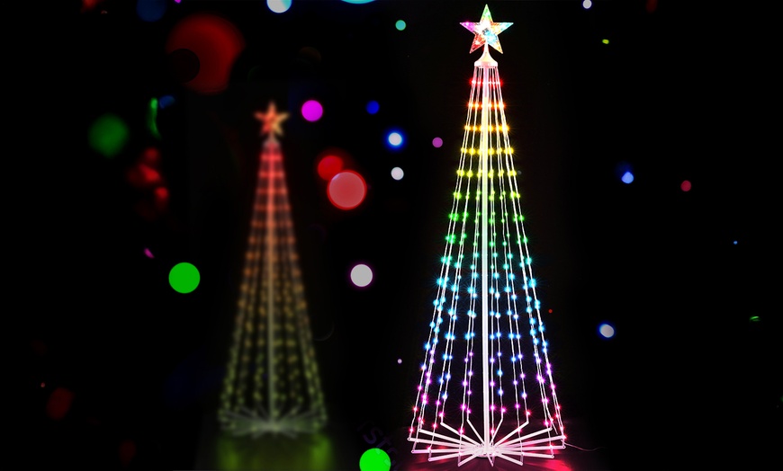 Image 7: Christmas Tree 1.8m with Fairy Lights for Festive Decor