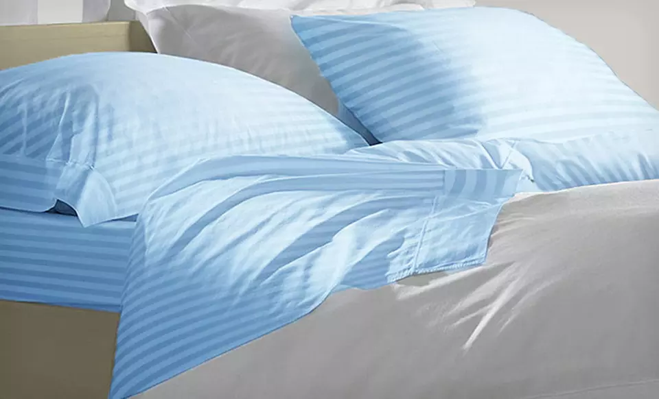 $29.99 for a Royal London Dobby Stripe Microfiber Sheet Set ($100 List Price). 6 Colors. Free Shipping and Returns. - Primary Image