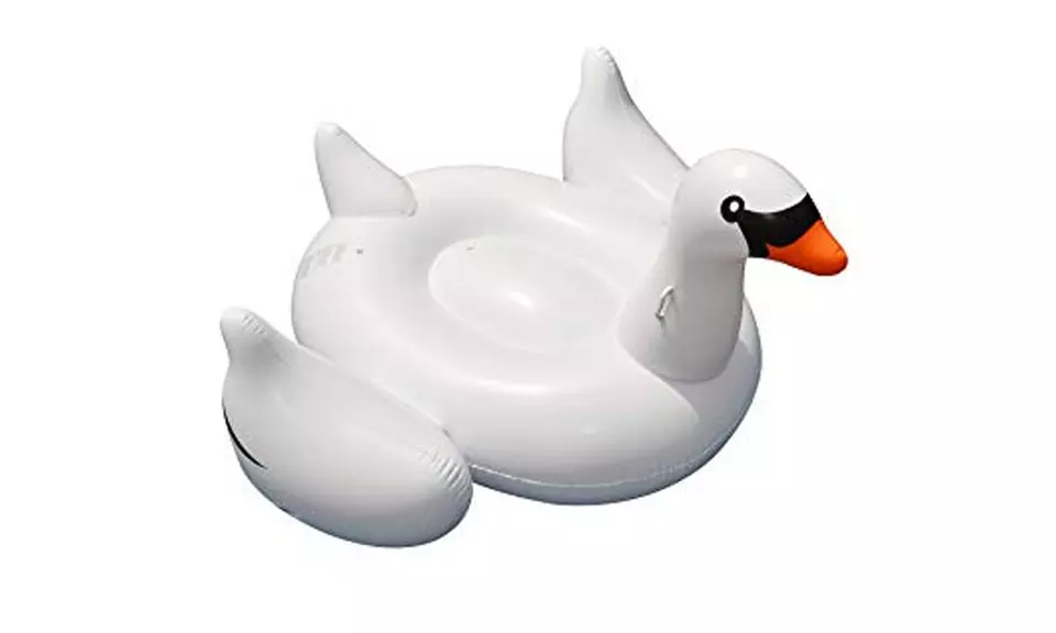 Giant Inflatable Swan Pool Float 1- or 2-Pack - Second Medium