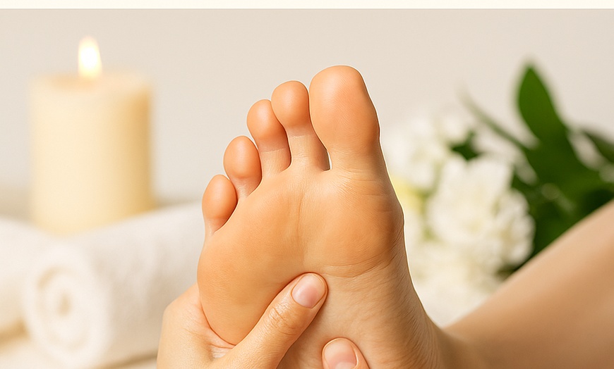Image 2: 1, 2 or 3 30-Min Facials with 30-Min Foot Reflexology Massage