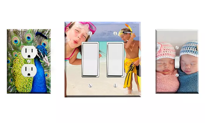 One or Two Single or Double Custom Light-Switch Plates from Custom Switch Plates (Up to 55% Off) - Primary Image