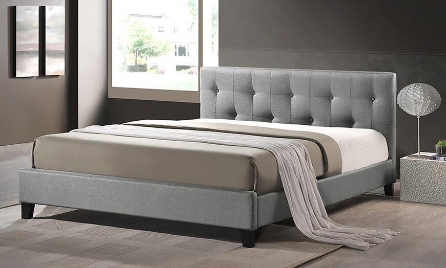 Queenie Upholstered Platform Bed | Groupon