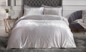 Crushed Velvet Duvet Set