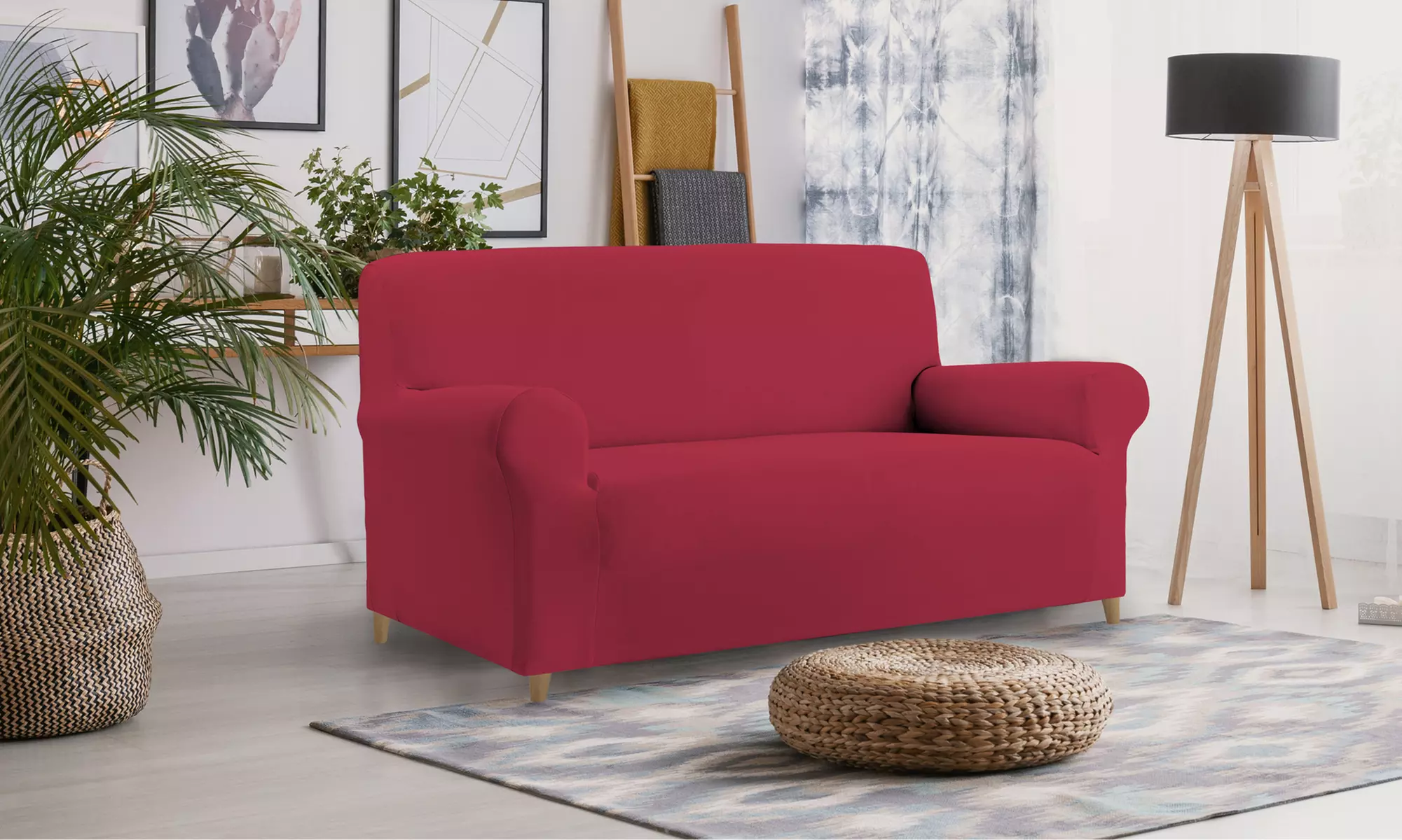 Copridivano bielastico Pretty sagomato, disponibile in 3 misure e vari colori - Primary Image