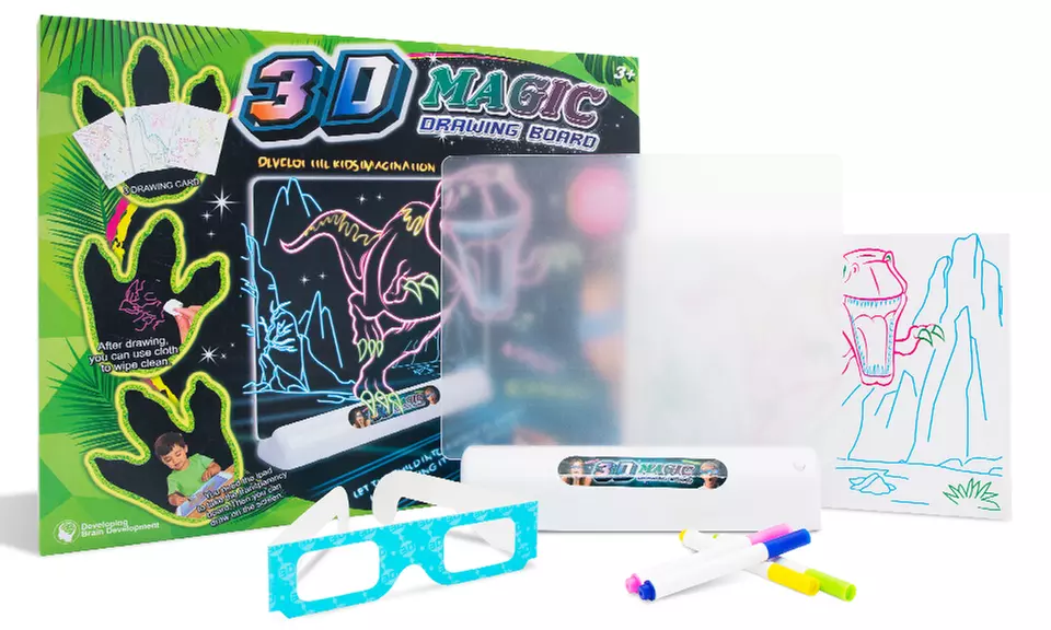 Planche à dessin magique 3D à LED à économie d'énergie avec lunettes 3D - Primary Image