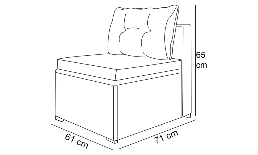 Image 8: Set Salotto da Esterno Giardino 7 Pezzi Componibili Shally Dogan