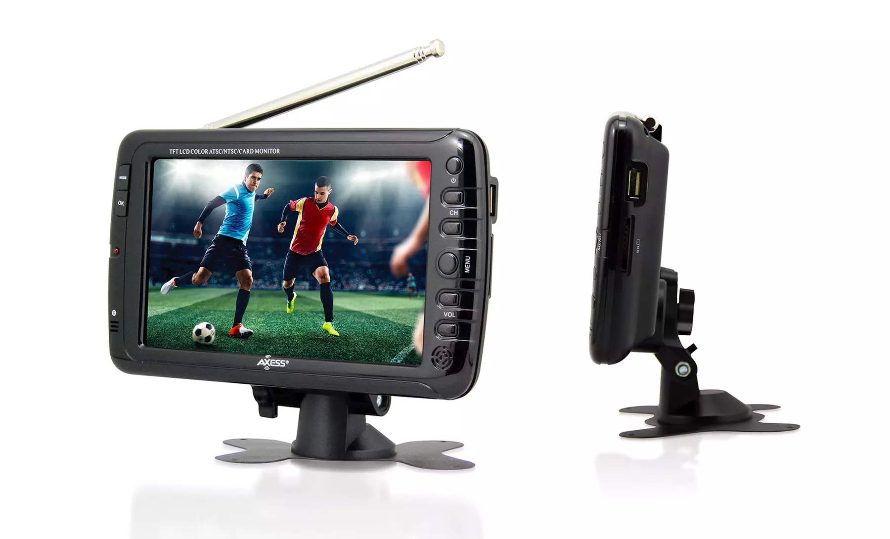 Axess 7" Portable LCD TV with ATSC Digital TV Tuner and Rechargeable Battery - Primary Image