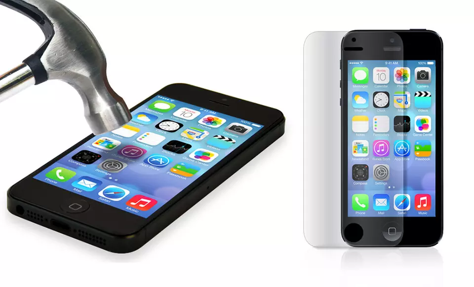 ShatterGuardz Tempered-Glass Screen Protector for iPhone 4/4s or 5/5s/5c, or Samsung Galaxy S3, S4, or S5  - Primary Image