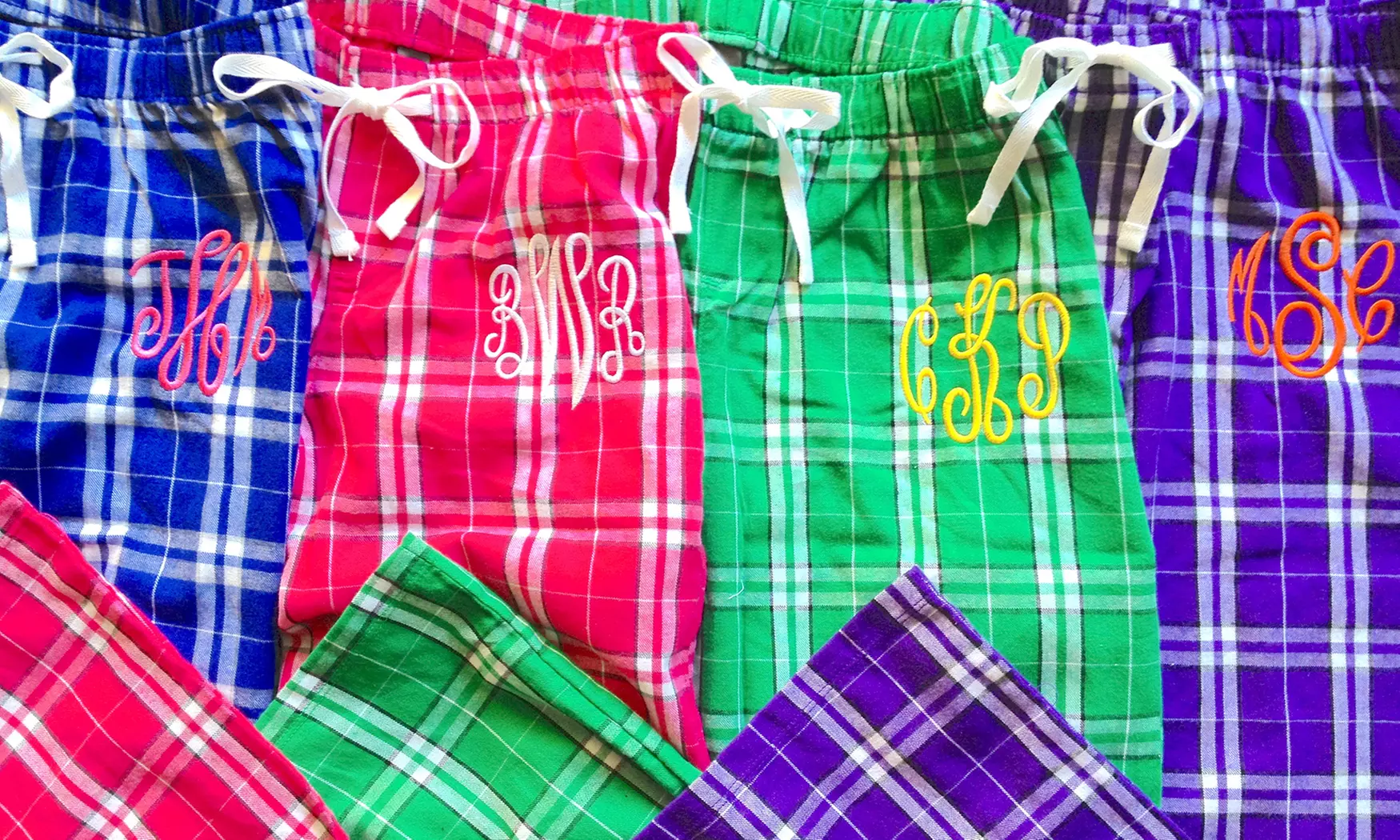 One, Two, or Four Pairs of Monogrammed Lounge Pants from Embellish Accessories and Gifts (Up to 56% Off) - Primary Image