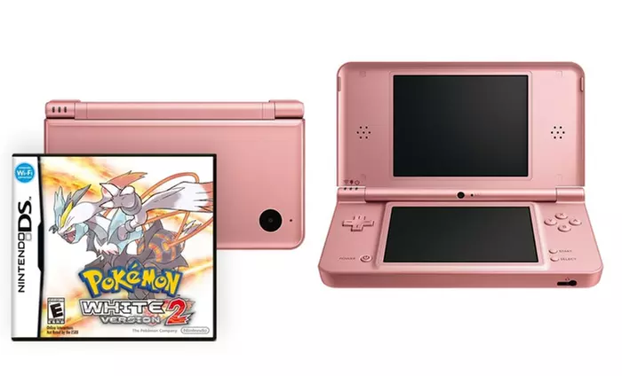 Nintendo DSi XL (Refurbished) and Pokemon White Version 2 Bundle.  - Primary Image